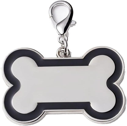 Personalized Dog ID Tags - tag for Dog Collar, pet ID tag, Dogs Tags for Pets, Laser Engraved Dog tag, Name Tags for Dogs, Dog Tags for Large Dogs (Bone-Shaped-Large: Black)