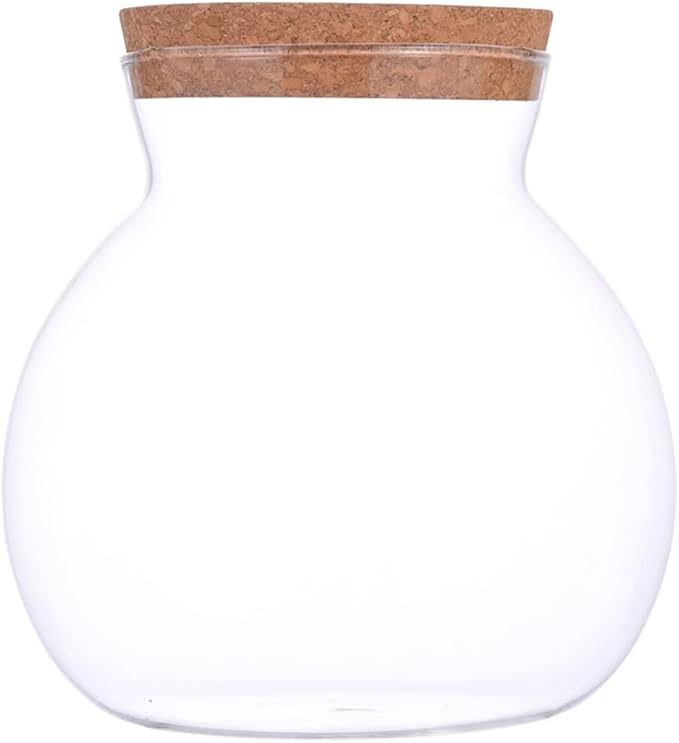 Small Fish Bowl, Cute Betta Tank, High Clear Fish Glass Bowl, Desktop Mini Aquarium Vases for Betta Fish and Hydroponic Plants, Plants Propagation Station, Home Office Table Decorations