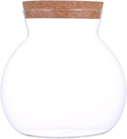 Small Fish Bowl, Cute Betta Tank, High Clear Fish Glass Bowl, Desktop Mini Aquarium Vases for Betta Fish and Hydroponic Plants, Plants Propagation Station, Home Office Table Decorations