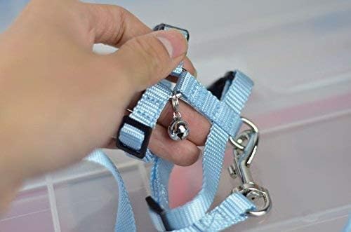 Adjustable Small Pet Hedgehog Harness for Training Playing Traction Rope (Blue)