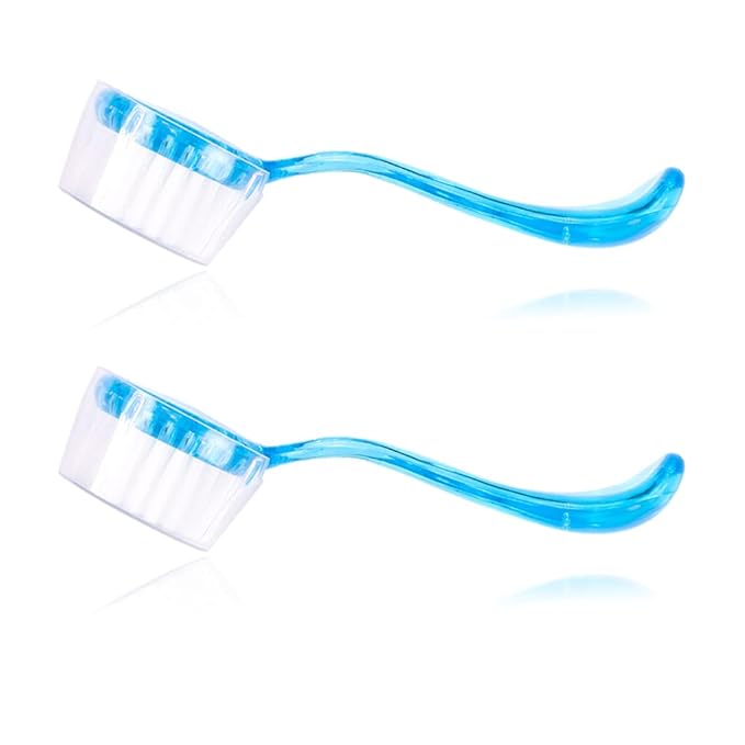 2 Pack Hedgehog Bath Brush, Guinea Pig Massage Combs, Cleaning Supplies, fit Hamster, Ferrets, Rats, Chinchilla - Blue