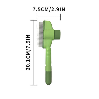 2PCS Cat Comb Dog Hair Comb，Pet Grooming Cleaning Comb，Pet Hair Removal Tool with Release Button