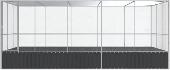 Steel Aviary with Extension, Large Flight King Bird Cage for Cockatiels African Grey Quaker Amazon Sun Parakeets Green Cheek Conures Pigeons Parrot Bird Cage, 203.9"x120.9"x83.5",-115