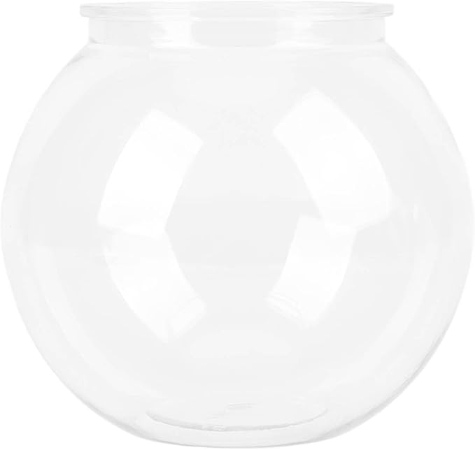 Plastic Fish Bowl, Heavy Duty Vase Sturdy Break Proof Clear Round Vase Fish for Candy, Carnival Games, Prizes, Centerpieces and Party Decoration Supplies BPA- L