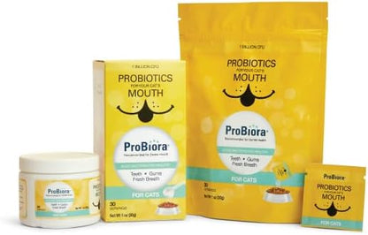 Probiora for Cats | Oral Care Probiotic Supplement for Oral Care | Pet Probiotics to Reduce Bad Breath | Cat Nutritional Supplement for Dental Health | 30 Servings (30 Servings (Pack of 3), Jar)