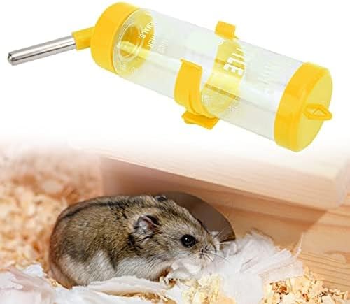 Hamsters Water Bottle, 250ML Yellow Automatic No Drip Hanging Water Feeder Dispenser for Small Animals Guinea Pig Rat Rabbit Dwarf Gerbil Chinchilla