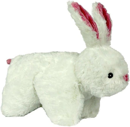 HuggleHounds Plush Dog Toy - Fuzzy Dog Toy, Soft Plush, Interactive Durable Stuffed for Small and Large Breeds with Squeaker - Squooshie Bunny