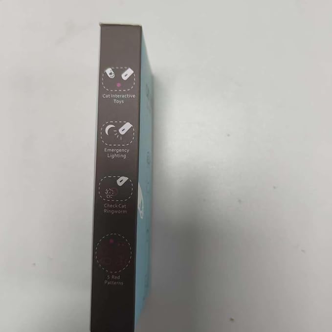 Cat Toy Pointer, USB Rechargeable with 7 Adjustable Patterns, Interactive Chase Toys for Indoor Cats & Dogs, Training & Exercise Fun (Black)