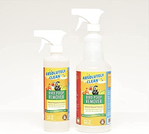 Absolutely Clean Amazing Bird Poop Remover - Just Spray/Wipe - Safely & Easily Removes Bird Messes - Use Indoor/Outdoor - Made in The USA (16 fl oz Pack of 6)