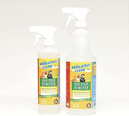 Absolutely Clean Amazing Bird Poop Remover - Just Spray/Wipe - Safely & Easily Removes Bird Messes - Use Indoor/Outdoor - Made in The USA (16 fl oz Pack of 6)