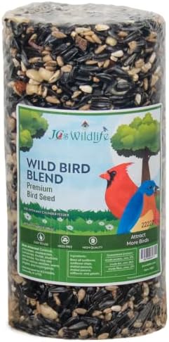 JCs Wildlife Wild Bird Blend Premium Bird Seed Small Cylinder, 1.5 lb (4 Cylinder)