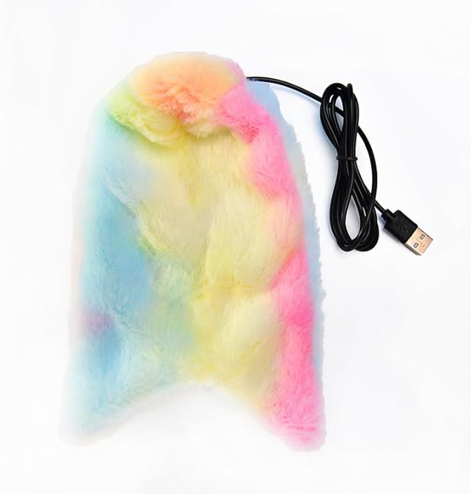 USB Rechargeable Self-Heating Corner Fleece Bird Blanket and Heated Bird Perch for Cage Cozy Warmer Parrot House Hanging Hammock Toy Small Animals Shelter Plush Bedding (L)