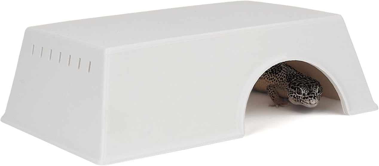 Snake Hide, Leopard Gecko Tank Accessories for Reptile Ball Python Crested Gecko Lizard Bearded Dragon - WhiteHideXL