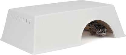 Snake Hide, Leopard Gecko Tank Accessories for Reptile Ball Python Crested Gecko Lizard Bearded Dragon - WhiteHideXL