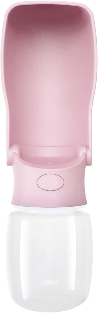 Portable Dog Water Bottle for Walking 19 OZ or 12 OZ Portable Pet Water Bottles for Puppy Small Medium Large Dogs Water Dispenser Pet Water Bowl Dog Accessories (19OZ Blue) (12OZ Pink)