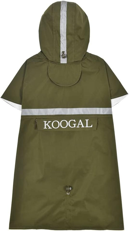 Pet Large Dog Raincoat Apparel Poncho Waterproof for Medium Large Sized for Dog Raincoat Clothes Jacket (5XL, Green)