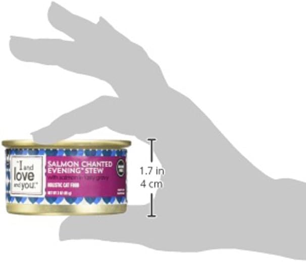 I and love and you Wet Cat Food - Salmon Chanted Evening Stew - Salmon Recipe, Grain Free, Filler Free, 3oz Pack of 24 Cans