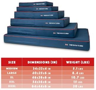 The Dog’s Bed Orthopedic Cooling Memory Foam Dog Bed, XXL Blue Oxford with Red Trim UK Flag Pain Relief for Arthritis, Hip & Elbow Dysplasia, Post Surgery, Supportive, Calming, Waterproof Washable