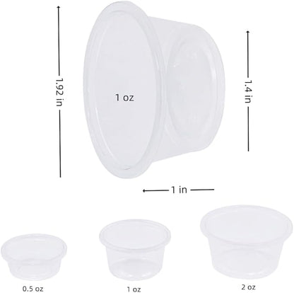 100pcs 1oz Crested Gecko Food and Water Feeding Cups, Reptile Feeder Bowls, for Lizard and Other Small Pet Ledge Accessories Supplies