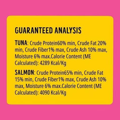 Bonkers Purrpops Freeze Dried Tuna & Salmon Flavor Lollipop Cat Treats, Healthy Real Meat Treats, Training Treats or Food Topper, for All Breeds and Ages, Value Pack (18 Pieces)