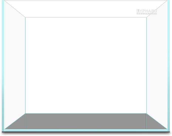LYPHARD AQUARIUMS 2.5 Gallon Rimless Aquarium Tank, Ultra Clear Low Iron Nano Fish Tank for Betta Shrimp, L11.8×W5.5×H9.8 Glass Thickness 5mm with EVA Foam Leveling Mat