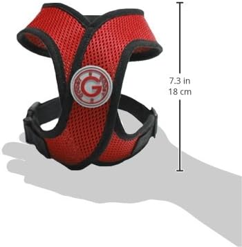 Gooby Comfort X Head in Harness - Red, Medium - No Pull Small Dog Harness, Patented Choke-Free X Frame - Perfect on The Go Dog Harness for Medium Dogs No Pull or Small Dogs for Indoor and Outdoor Use