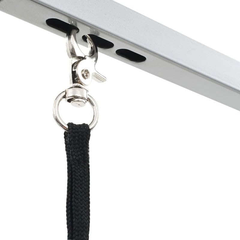 42.5" Hydraulic Dog Grooming Table for Large Dogs Heavy Duty Height Adjustable Dog Grooming Table with Overhead Arm & Noose Height Range 21-36 inch Pink