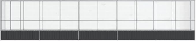 Galvanized Steel Large Flight King Bird Cage with Extension, Steel Outdoor Aviary, Outdoor Indoor Large Bird Cage Aviary Pet House for Cockatiels African Parakeets, 410.4"x42.1"x83.5",-308