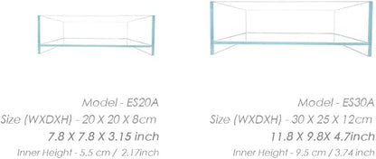 Nano Tall Rimless Aquarium Low Iron Frameless Fish Tank, Extra Clear with Floating Air Style, for Aquariums or Terrariums