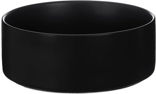 8'' Ceramic Dog Bowl - 70Oz, Heavy Duty, Non-Slip, Dishwasher Safe, Modern Style, Food Grade Stoneware Pet Bowl, Black