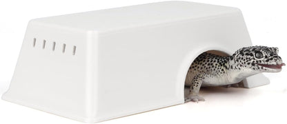 Snake Hide, Leopard Gecko Tank Accessories for Reptile Ball Python Crested Gecko Lizard Bearded Dragon - WhiteHideM