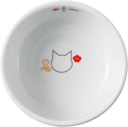 Necoichi Elevated Cat Water Bowl – Ceramic Raised Cat Bowl, Prevents Neck & Whisker Fatigue – Dishwasher & Microwave Safe – Pet Water Bowl for Cats (Fuji, Regular)