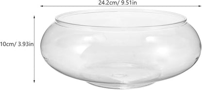 Clear Fish Bowl Vase Bubble Bowl Round Shallow Planter Terrarium Fish Bowl Aquatic Plant Pot Daffodil Pot Hydroponic Planter Fish Tank Aquarium Bowl