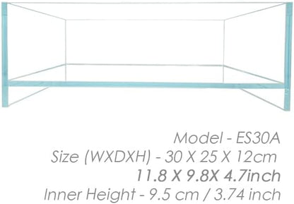Nano Tall Rimless Aquarium Low Iron Frameless Fish Tank, Extra Clear with Floating Air Style, for Aquariums or Terrariums