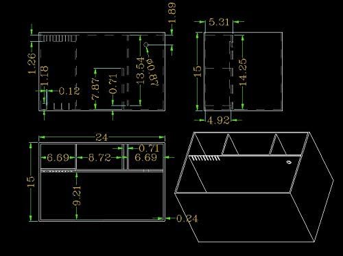 24 Gallon All in One Aquarium, Starfire/Low Iron Glass, Return Pump Included, Ready to get Wet!