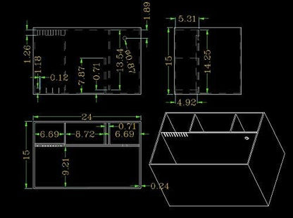 24 Gallon All in One Aquarium, Starfire/Low Iron Glass, Return Pump Included, Ready to get Wet!