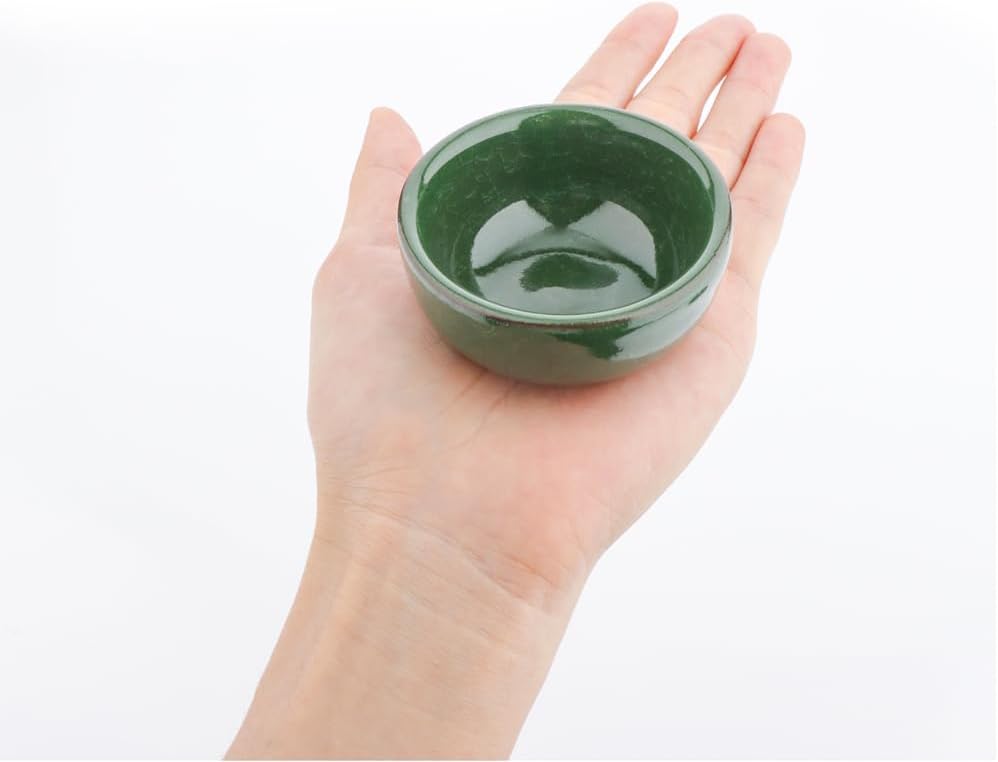 2 Pack Hamster Feeding Bowl, Hedgehog Ice Crack Design Ceramic Dish, Rat Gerbil Small Animal Food and Water Bowl (Colors May Vary)