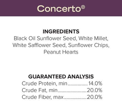 Blue Seal Concerto Wild Bird Seed | Premium High-Energy Blend | No Fillers, Corn-Free | Attracts a Wide Variety of Wild Outside Birds | Convenient Shell-Free Mix | Made in USA | 8 Pound Bag