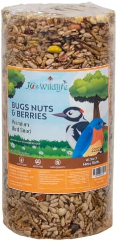 JCs Wildlife Premium Bird Seed Small Cylinder (Bugs, Nuts, & Berries)