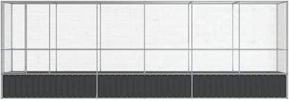 Galvanized Steel Large Flight King Bird Cage with Extension, Steel Outdoor Aviary, Outdoor Indoor Large Bird Cage Aviary Pet House for Cockatiels African Parakeets, 246.7"x42.1"x83.5",-306