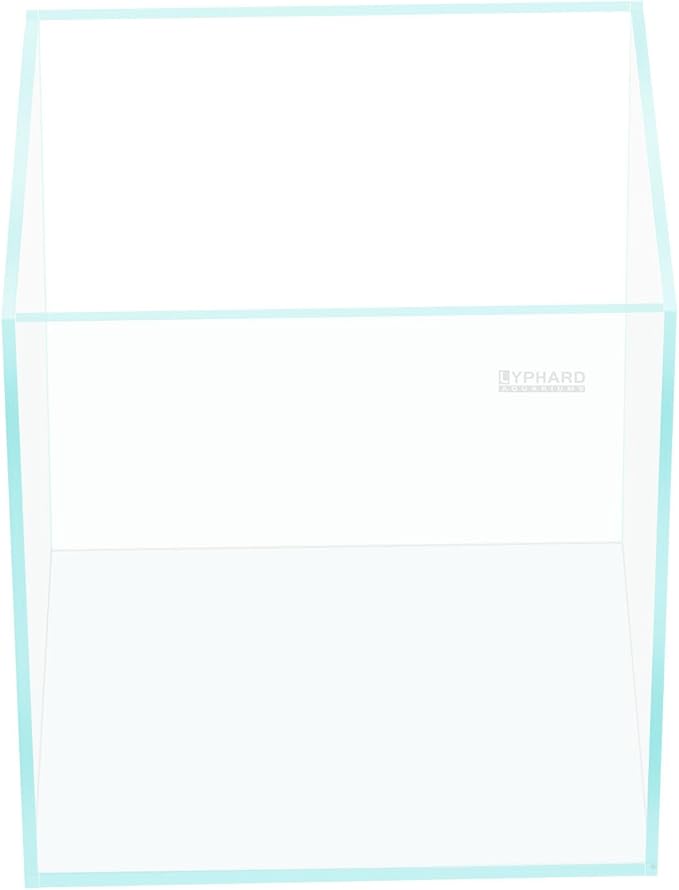 LYPHARD AQUARIUMS Tall Rimless Aquarium 9.5 Gallon, Ultra Clear Low Iron Small Fish Tank for Betta, L11.8×W11.8×H15.8 Glass Thickness 5mm with EVA Foam Leveling Mat