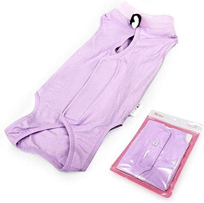 Cat Surgery Recovery Suit Cat Onesie for Cats After Surgery Spay Surgical Abdominal Wound Skin Diseases E-Collar Alternative Wear (Pruple-M)