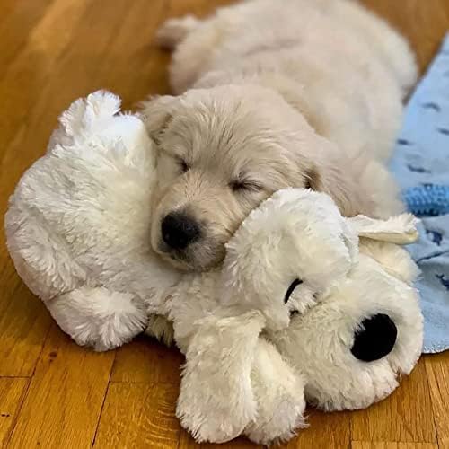 Original Snuggle Puppy Heartbeat Puppy Toy - Heartbeat Puppy for Dogs - Pet Anxiety Relief and Calming Aid - Comfort Dog Toy - Behavioral Training and Sleep Aid Cuddle buddy - Crate Training Essential