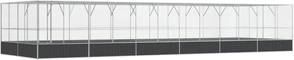 Galvanized Steel Large Flight King Bird Cage with Extension, Steel Outdoor Aviary, Outdoor Indoor Large Bird Cage Aviary Pet House for Cockatiels African Parakeets, 490.6"x163"x83.5",-320