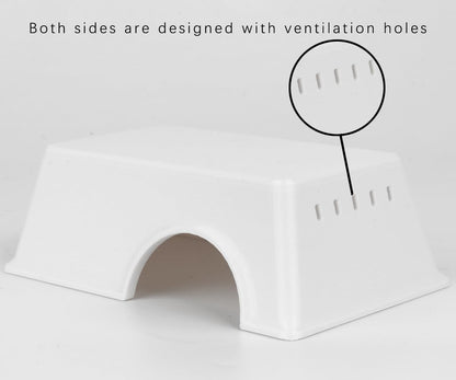 Snake Hide, Leopard Gecko Tank Accessories for Reptile Ball Python Crested Gecko Lizard Bearded Dragon - WhiteHideM