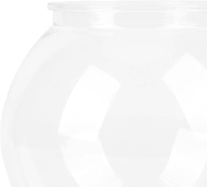 Plastic Fish Bowl, Heavy Duty Vase Sturdy Break Proof Clear Round Vase Fish for Candy, Carnival Games, Prizes, Centerpieces and Party Decoration Supplies BPA- L