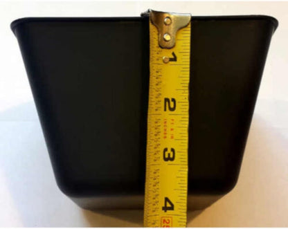 Cage Cups Square 1.2 Quart / 38 fl oz Water Dish for Poultry, Dogs, Cats, Hanging Feed & Water Cage Cups (1, Black)