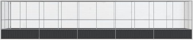 Galvanized Steel Large Flight King Bird Cage with Extension, Steel Outdoor Aviary, Outdoor Indoor Large Bird Cage Aviary Pet House for Cockatiels African Parakeets, 409.1"x81.5"x83.5",-313