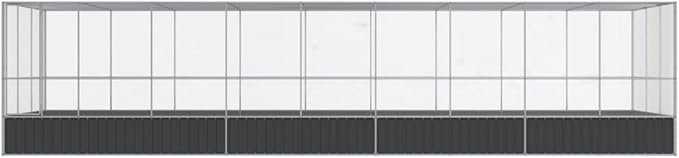 Galvanized Steel Large Flight King Bird Cage with Extension, Steel Outdoor Aviary, Outdoor Indoor Large Bird Cage Aviary Pet House for Cockatiels African Parakeets, 366.9"x120.9"x83.5",-317