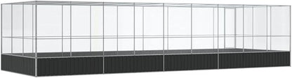 Steel Aviary with Extension, Large Flight King Bird Cage for Cockatiels African Grey Quaker Amazon Sun Parakeets Green Cheek Conures Pigeons Parrot Bird Cage, 366.9"x120.9"x83.5",-117